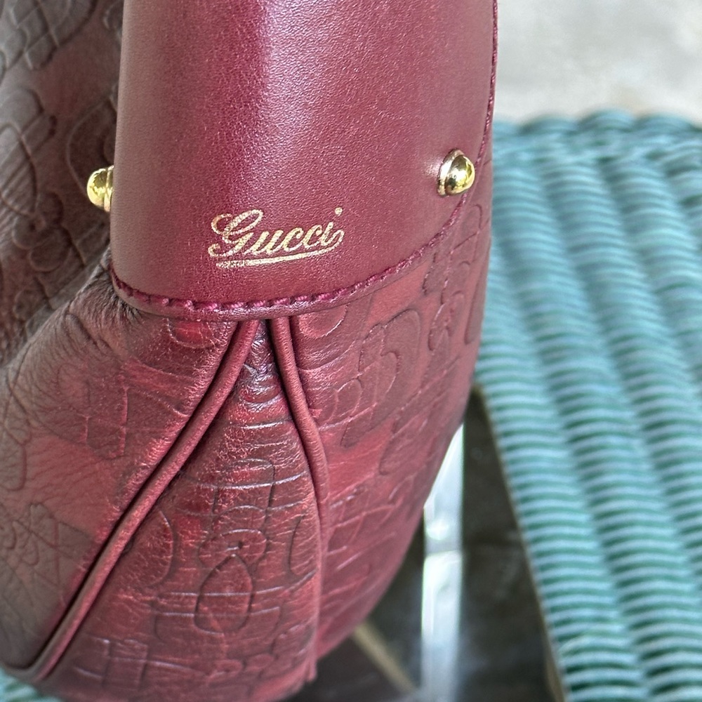❤️‍🔥🚫SOLD🚫AUTHENTICATED Bordeaux Gucci horse bit bamboo hobo bag❤️‍🔥 - Picture 4 of 13